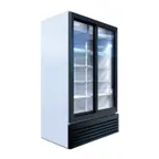 image of Beverage Air MT49-1-SDW 47" 2-Section Marketeer Glass Door Merchandiser in White, 39 cu. ft.