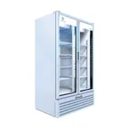 image of Beverage Air MT49-1W 47" 2-Section Marketeer Glass Door Merchandiser in White, 37.42 cu. ft.