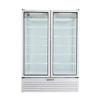 image of Beverage Air MT53-1W 54" 2-Section Marketeer Glass Door Merchandiser in White, 41.66 cu. ft.