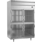 image of Beverage Air PF2HC-1BHG 52" Two Section Reach-In Freezer w/ 4 Half Glass Doors, Aluminum Interior, 45 cu. ft.