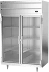 image of Beverage Air PH2-1BG 2-Section Heated Holding Cabinet, 46.5 cu ft, 2-Door Clear Glass, Stainless Steel Finish