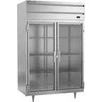 image of Beverage Air PR2HC-1BG 52" Two Section Reach-In Refrigerator w/ 2 Glass Full Doors, Top Mounted, Aluminum Interior, 44.5 cu. ft.