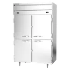 image of Beverage Air PRF24-24HC-1AHS 52" 2-Section Reach-In Refrigerator Freezer Combo w/ 4 Half Solid Doors
