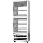 image of Beverage Air RID18HC-HG 27" 1-Section Pass-Thru Refrigerator w/ 4 Glass Half-Doors, Bottom Mounted, 18.38 cu. ft.