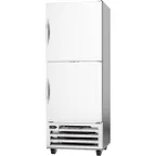 image of Beverage Air RID18HC-HS 27" 1-Section Pass-Thru Refrigerator w/ 4 Solid Half-Doors, Bottom Mounted, 18.38 cu. ft.
