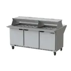 image of Beverage Air SPE72HC-30M-DS 72" Mega Top Sandwich / Salad Prep Table w/ 3 Doors, 30 Pans, 20 cu. ft.