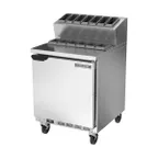 image of Beverage Air TPE27HC-6P-7R 27" 1-Door Sandwich and Salad Prep Table, 6 Pans, Stainless Steel
