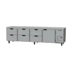 image of Beverage Air UCRD119AHC-6 119" Four Section Undercounter Refrigerator w/ 6 Drawers & 1 Door