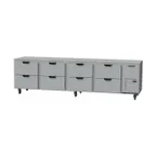 image of Beverage Air UCRD119AHC-8 119" Four Section Undercounter Refrigerator w/ 8 Drawers, 40.5 cu. ft.