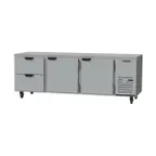 image of Beverage Air UCRD93AHC-2 93" Three Section Undercounter Refrigerator w/ 2 Drawers & 2 Doors