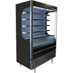 image of Beverage Air VMHC-18-1-B 52" Black Vuemax Open Air Merchandiser, 5 Shelves, Vertical Case, 23.87 cu. ft.