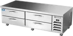 image of Beverage Air WTCTCS72HC 72" 4 Drawers Refrigerated Chef Base, Marine Edge, 8.7 cu. ft.