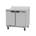 image of Beverage Air WTF36AHC-FIP 36" 2-Section Worktop Freezer w/ 2 Doors, 8.7 cu. ft.