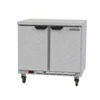 image of Beverage Air WTF36AHC-FLT 36" 2-Section Worktop Freezer w/ 2 Doors, 8.7 cu. ft.