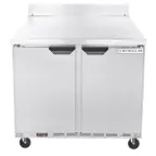 image of Beverage Air WTF36AHC 36" 2-Section Worktop Freezer w/ 2 Doors, 8.7 cu. ft.