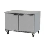 image of Beverage Air WTF48AHC-FLT 48" 2-Section Worktop Freezer w/ 2 Doors, 11 cu. ft.