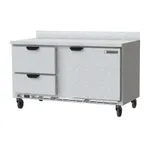 image of Beverage Air WTFD60AHC-2 60" 2-Section Worktop Freezer w/ 2 Drawers & 1 Door, 14.4 cu. ft.