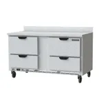 image of Beverage Air WTFD60AHC-4 60" 2-Section Worktop Freezer w/ 4 Drawers, 14.4 cu. ft.