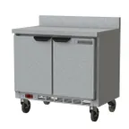 image of Beverage Air WTR34HC-FIP 34" 2-Section Worktop Refrigerator w/ 2 Doors, 6 cu. ft.