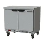 image of Beverage Air WTR34HC-FLT 34" 2-Section Worktop Refrigerator w/ 2 Doors, 6 cu. ft.