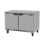 image of Beverage Air WTR48AHC-FLT 48" 2-Section WorkTop Refrigerator w/ 2 Doors, 11.8 cu. ft.