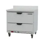 image of Beverage Air WTRD36AHC-2 36" 1-Section Worktop Refrigerator w/ 2 Drawers, 8.5 cu. ft.