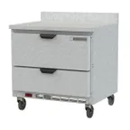 image of Beverage Air WTRD36AHC-2-FIP 36" 1-Section Worktop Refrigerator w/ 2 Drawers, 8.5 cu. ft.