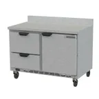 image of Beverage Air WTRD48AHC-2-FIP 48" 2-Section Worktop Refrigerator w/ 2 Drawers & 1 Door, 11.8 cu. ft.
