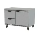 image of Beverage Air WTRD48AHC-2-FLT 48" 2-Section Worktop Refrigerator w/ 2 Drawers & 1 Door, 11.8 cu. ft.