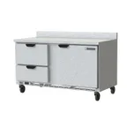 image of Beverage Air WTRD60AHC-2-FIP 60" 2-Section Worktop Refrigerator w/ 2 Drawers & 1 Door, 14.75 cu. ft.