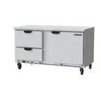 image of Beverage Air WTRD60AHC-2-FLT 60" 2-Section Worktop Refrigerator w/ 2 Drawers & 1 Door, 14.75 cu. ft.