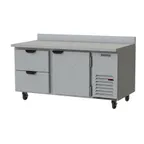 image of Beverage Air WTRD67AHC-2 67" 2-Section Worktop Refrigerator w/ 2 Drawers & 1 Door, 19 cu. ft.