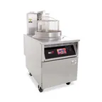 image of BKI BLG-TC 24" Full Pot Floor Model Gas Fryer w/ 75 lbs Capacity, Automatic Lift, Filter System
