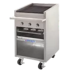 image of Bakers Pride F-24RS-R 24" Floor Model Gas Radiant Charbroiler w/ Cabinet Base, 60.000 BTU