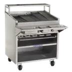 image of Bakers Pride F-36RS 36" Floor Model Gas Radiant Charbroiler w/ Cabinet Base, 105.000 BTU