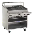 image of Bakers Pride F-36RS-R 36" Floor Model Gas Radiant Charbroiler w/ Cabinet Base, 105.000 BTU