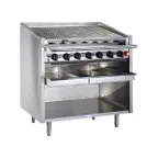 image of Bakers Pride F-60RS-R 60" Floor Model Gas Radiant Charbroiler w/ Cabinet Base, 195.000 BTU