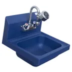 image of BK Resources APHS-W1410-STBPG 14" Wall Mounted Hand Sink with Faucet & Handwashing Timer