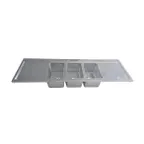 image of BK Resources BK-DIS-1014-3-18T-PG Drop-In Sink, Three Compartment