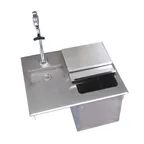 image of BK Resources BK-DIWSBL-2118G-P-G Drop-in Ice Bin with Water Station 