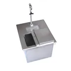 image of BK Resources BK-DIWSBL-2118X-P-G Drop-in Ice Bin with Water Station 