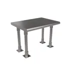image of BK Resources BK-OSS-1824BN Single Overshelf, Table Mount, 24"W X 18"D