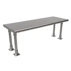 image of BK Resources BK-OSS-1848BN Single Overshelf, Table Mount, 48"W X 18"D