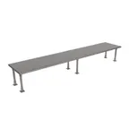 image of BK Resources BK-OSS-24120BN Single Overshelf, Table Mount, 120"W X 24"D