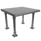 image of BK Resources BK-OSS-2424BN Single Overshelf, Table Mount, 24"W X 24"D