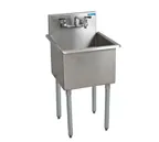 image of BK Resources BK8BS-1-18-14 One Compartment Sink, 21"W X 21-1/2"D X 41"H