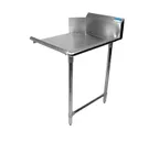 image of BK Resources BKCDT-48-R-SS 48" Clean Straight Dishtable w/ Right Table, 10" Backsplash, Steel Legs