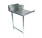 image of BK Resources BKCDT-72-L 72" Clean Straight Dishtable w/ Left Table, 10" Backsplash, Galvanized Legs