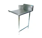 image of BK Resources BKCDT-72-R 72" Clean Straight Dishtable w/ Right Table, 10" Backsplash, Galvanized Legs