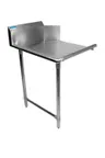 image of BK Resources BKCDT6-48-L-SS 48" Clean Straight Dishtable, 16‑Gauge Top - 10" Splash / Left to Right